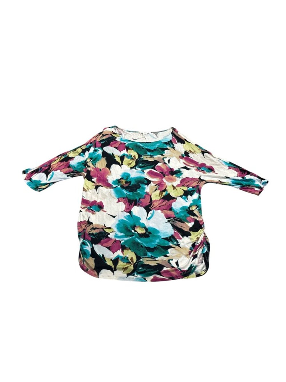 Liz Claiborne Plus Size 3X Bright Floral Print Dress Loose Fit Vibrant Colors - Picture 8 of 9